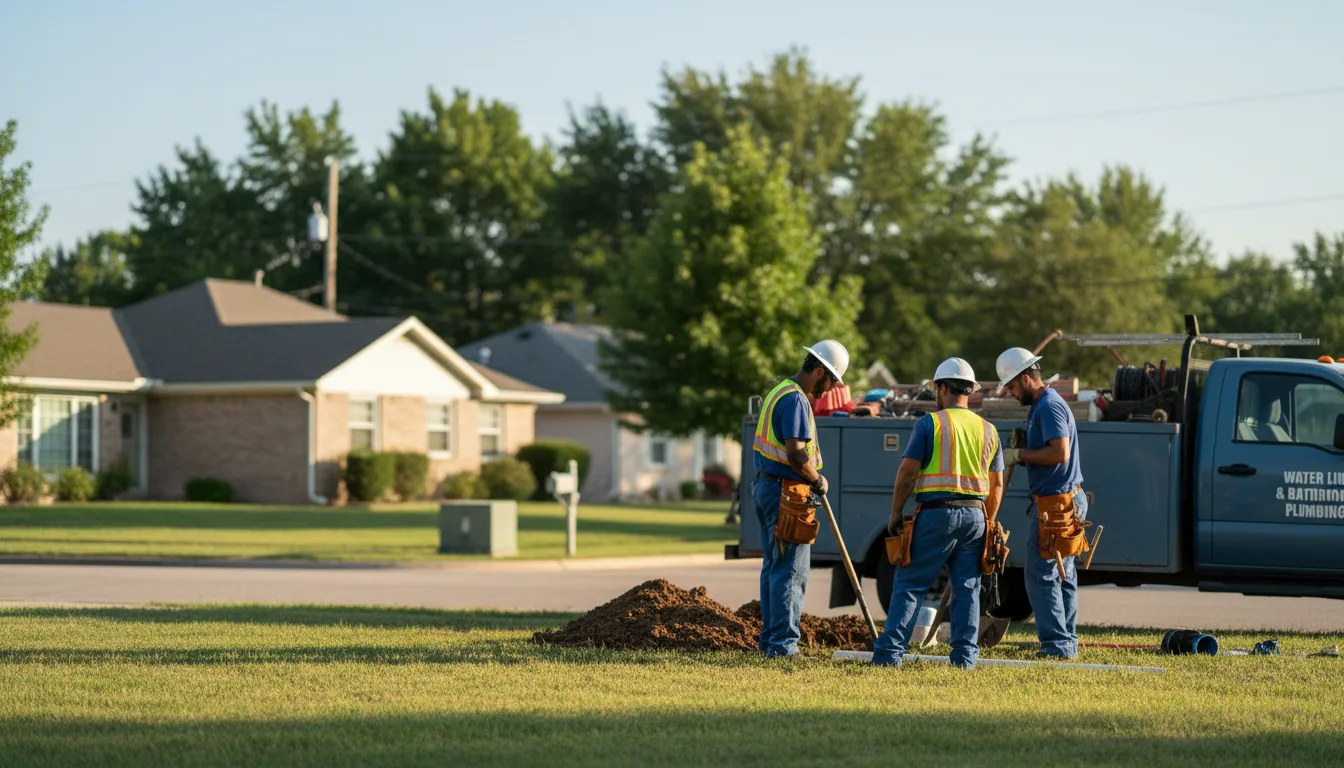 Residential water line and bathroom plumbing service in Bountiful, UT